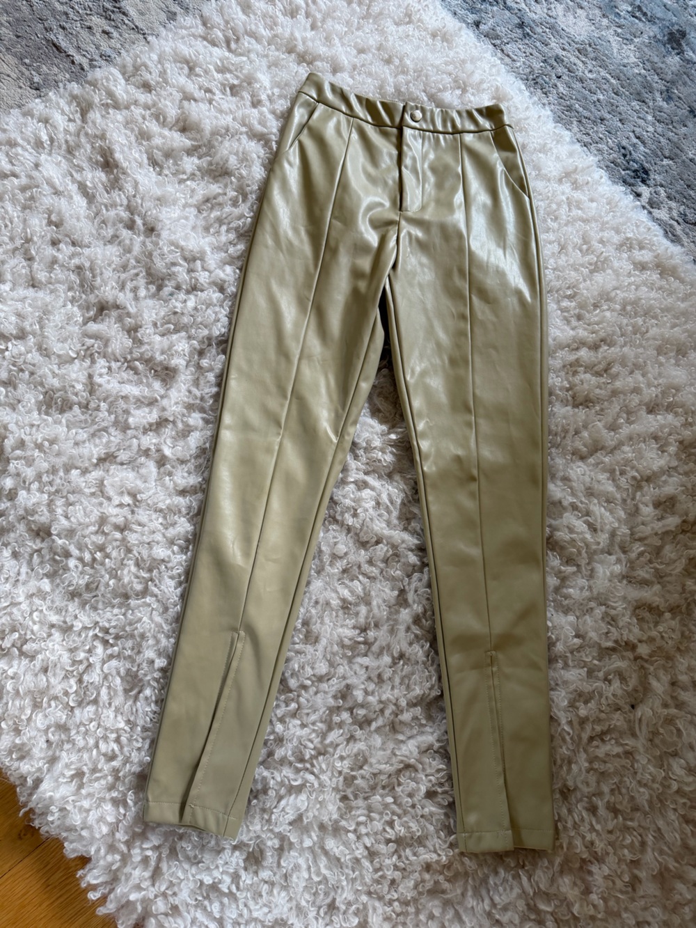 Faux Leather Tan pants